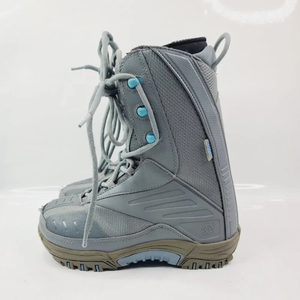 Lamar Girl's Gray Linered Outdoor Mid-Calf‎ Winter Snow Boots Size US 6